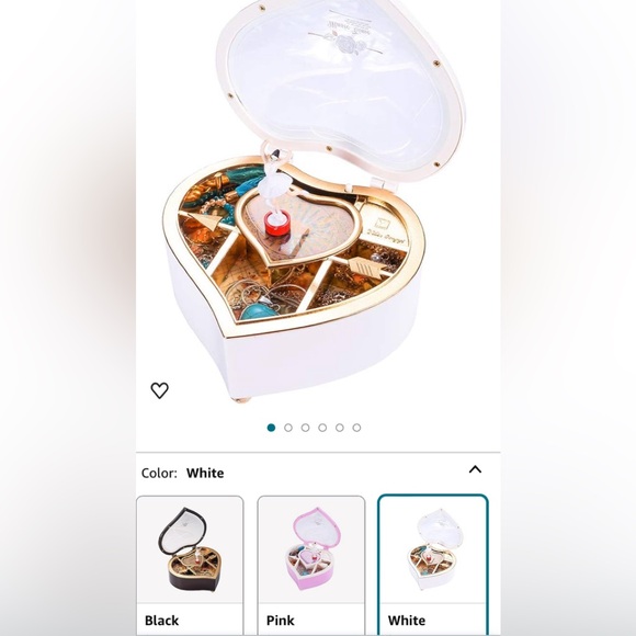 🎄5/$30 NWT Sealed! Forever Love 🎵 Music Box Creative Life white - Picture 3 of 13